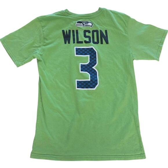 Seattle Seahawks Lime Green T-Shirt Size 14-16 - Picture 2 of 3